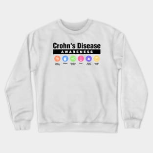 Crohn's Disease - Disability Awareness Symptoms Crewneck Sweatshirt